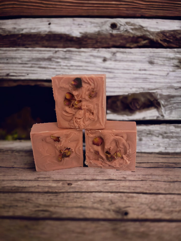New Beginnings Rose Clay Vegan Soap Palm and Coconut Oil FREE